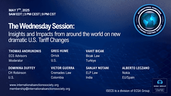 ABD Gümrük Tarifeleri uluslararası panel Vahit Bıçak Hukuk Türkiye temsilcisi ISECS, Yaptırımlar İhracat Kontrolleri Topluluğu ticaret avukat